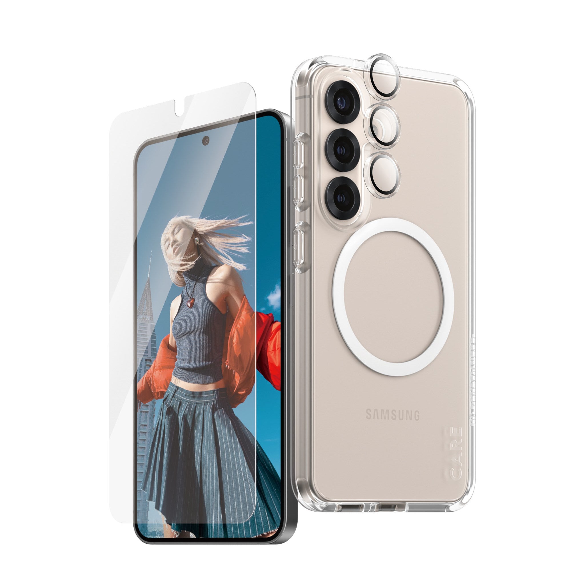 CARE by PanzerGlass® Flagship 3-in-1 Pakke Samsung Galaxy S25
